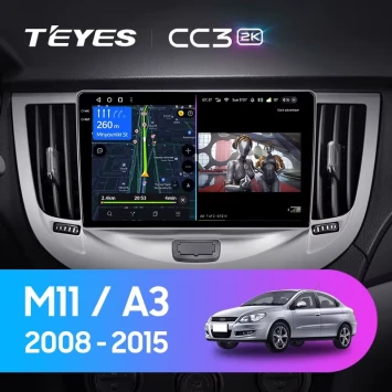 Штатная магнитола Teyes CC3 2K 4/64 Chery M11 A3 (2008-2015)