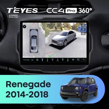 Штатная магнитола Teyes CC4 Pro 360 12/256 Jeep Renegade (2014-2018) (11")