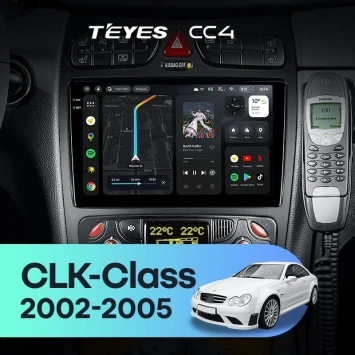 Штатная магнитола Teyes CC4 6/64 Mercedes-Benz CLK-Class C209 A209 (2002-2005) F2