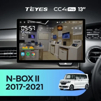 Штатная магнитола Teyes CC4 Pro 8/128 Honda N-BOX 2 JF3/4 (2017-2021) Правый руль (13")