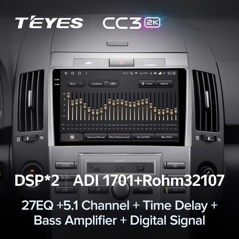 Штатная магнитола Teyes CC3 2K 6/128 Toyota Corolla Verso AR10 (2004-2009) F2