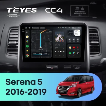 Штатная магнитола Teyes CC4 8/128 Nissan Serena 5 C27 (2016-2019) F2 правый руль