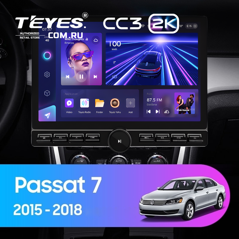 Штатная магнитола Teyes CC3 2K 6/128 Volkswagen Passat 7 B7 (2015-2018) F1 (13&quot; с кнопками)