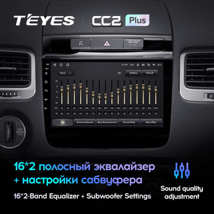 Штатная магнитола Teyes CC2 Plus 4/32 Volkswagen Touareg FL NF (2010-2018) Тип A