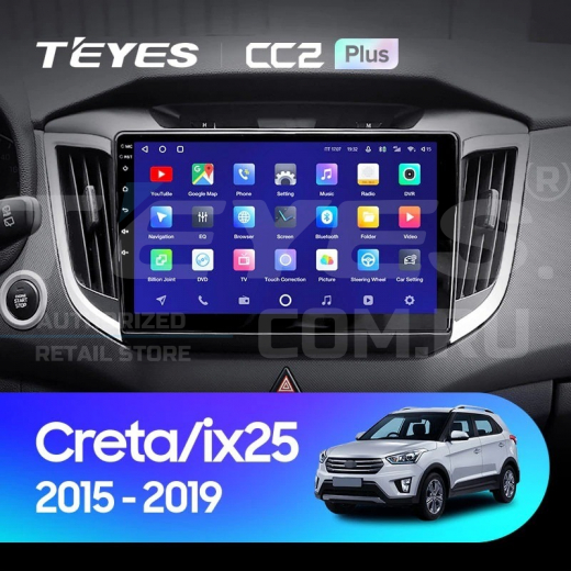 Штатная магнитола Teyes CC2 Plus 4/64 Hyundai Creta (2015-2019) — 