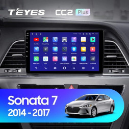 Штатная магнитола Teyes CC2 Plus 6/128 Hyundai Sonata 7 LF (2014-2017) Тип-A