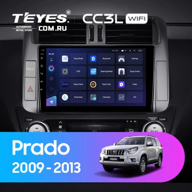 Штатная магнитола Teyes CC3L WiFi 2/32 Toyota Land Cruiser Prado 150 (2009-2013) F1 Тип-C
