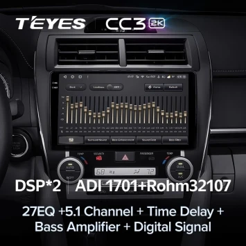 Штатная магнитола Teyes CC3 2K 6/128 Toyota Camry 7 XV 50 55 (2012-2014) Америка