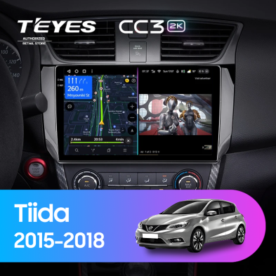 Штатная магнитола Teyes CC3 2K 360 6/128 Nissan Tiida C13 (2015-2018)