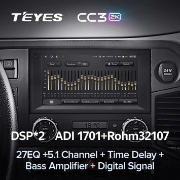 Штатная магнитола Teyes CC3 2K 360 6/128 Mercedes-Benz Actros (2011-2023)