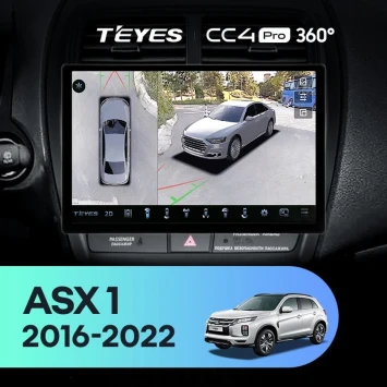Штатная магнитола Teyes CC4 Pro 360 12/256 Mitsubishi ASX (2016-2026) Тип-A (13")