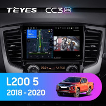 Штатная магнитола Teyes CC3 2K 6/128 Mitsubishi L200 5 (2018-2020) F2 Левый руль