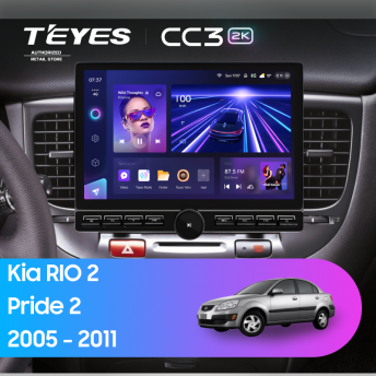 Штатная магнитола Teyes CC3 2K 6/128 Kia Rio 2 (2005-2011) F2 (13&quot; с кнопками)