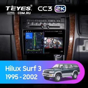 Штатная магнитола Teyes CC3 2K 4/64 Toyota Hilux Surf 3 N180 (1995-2002 ) Правый руль