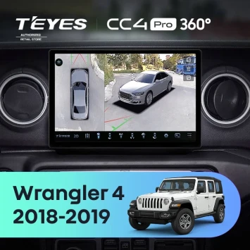 Штатная магнитола Teyes CC4 Pro 360 12/256 Jeep Wrangler 4 JL (2018-2019) (11")