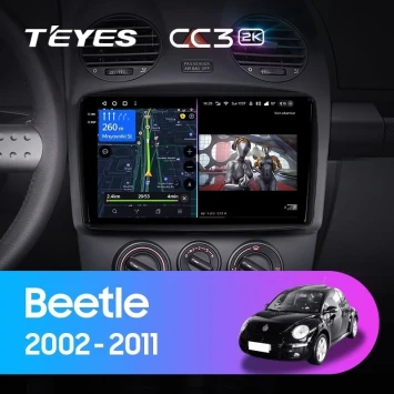 Штатная магнитола Teyes CC3 2K 360 6/128 Volkswagen Beetle A4 (2002-2011)