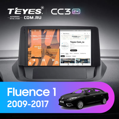 Штатная магнитола Teyes CC3 2K 4/64 Renault Fluence 1 (2009-2017) (0din)