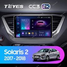 Штатная магнитола Teyes CC3 2K 4/64 Hyundai Solaris 2 (2017-2018) Тип-A