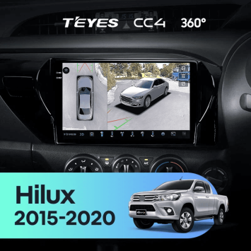 Штатная магнитола Teyes CC4 360 6/64 Toyota Hilux Pick Up AN120 (2015-2020) Правый руль