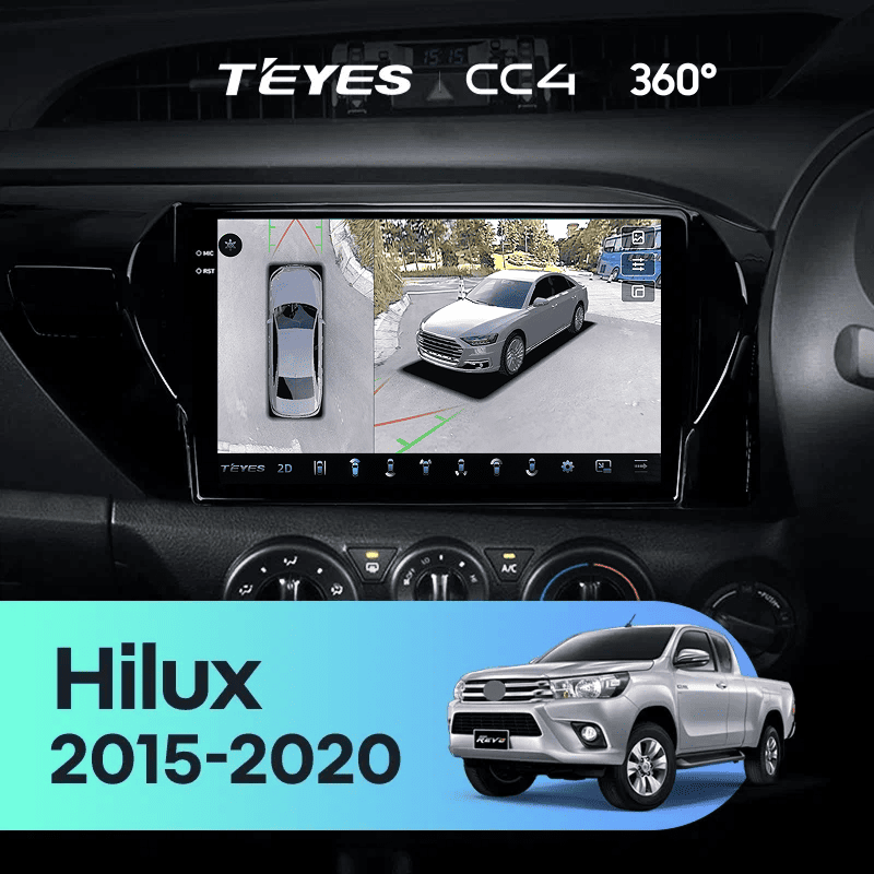 Штатная магнитола Teyes CC4 360 6/64 Toyota Hilux Pick Up AN120 (2015-2020) Правый руль