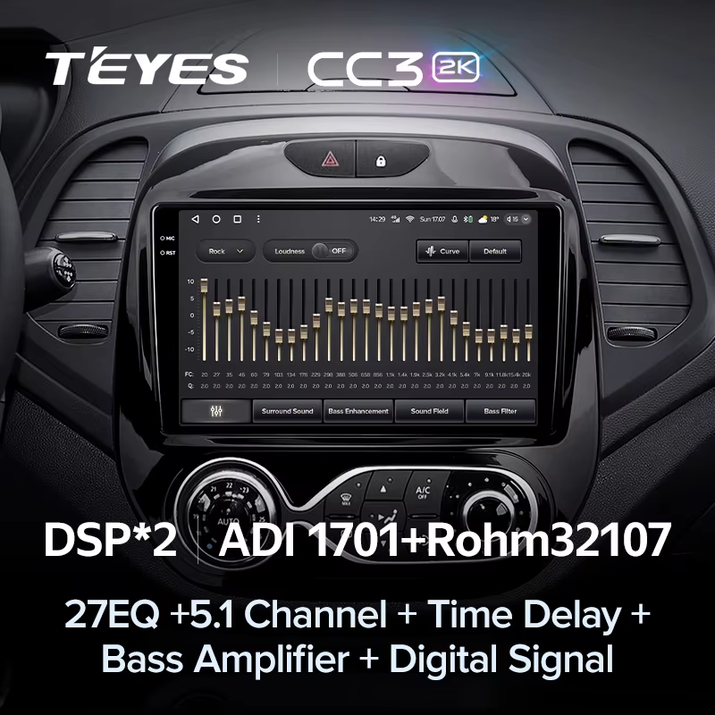 Штатная магнитола Teyes CC3 2K 6/128 Renault Kaptur (2016-2019) F2