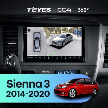 Штатная магнитола Teyes CC4 360 8/128 Toyota Sienna 3 XL30 (2014-2020)