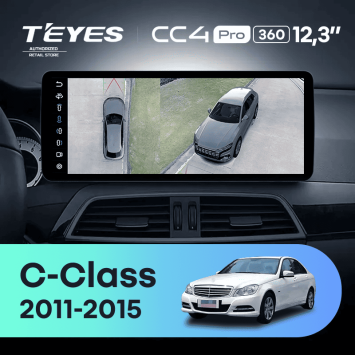 Штатная магнитола Teyes CC4 Pro 12.3" 360 12/256 Mercedes-Benz C-Class W204 C204 S204 (NTG 4.0) (2011-2015) Universal