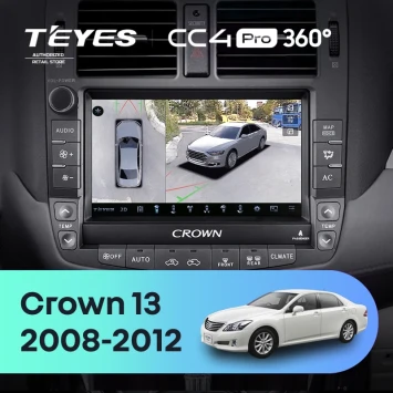 Штатная магнитола Teyes CC4 Pro 360 8/128 Toyota Crown 13 S200 (2008-2012) Тип-B
