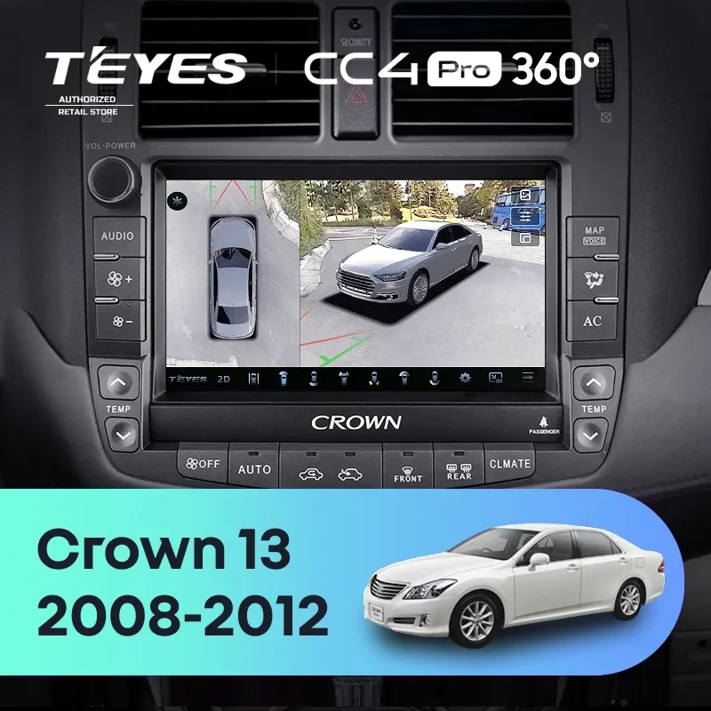 Штатная магнитола Teyes CC4 Pro 360 8/128 Toyota Crown 13 S200 (2008-2012) Тип-B