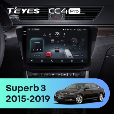 Штатная магнитола Teyes CC4 Pro 8/128 Skoda Superb 3 (2015-2019)