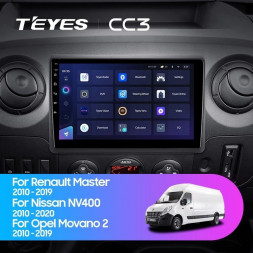 Штатная магнитола Teyes CC3 4/32 Renault Master (2010-2019)