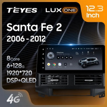 Штатная магнитола Teyes LUX ONE 6/128 Hyundai Santa Fe 2 (2006-2012)