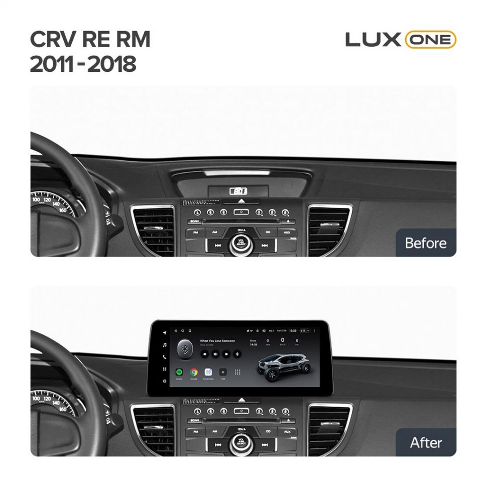 Переходная рамка Honda CR-V 4 RM RE (2011-2018) Тип-B (12,3&quot;)