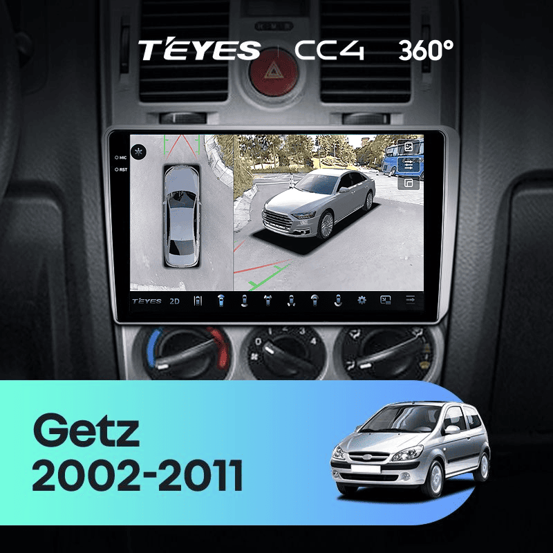 Штатная магнитола Teyes CC4 360 6/64 Hyundai Getz (2002-2011) Правый руль