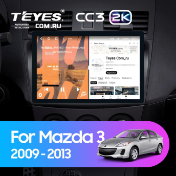 Штатная магнитола Teyes CC3 2K 4/64 Mazda 3 2 (2009-2013) (11&quot;)