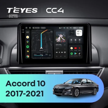 Штатная магнитола Teyes CC4 8/128 Honda Accord 10 CV (2017-2021) Тип-A