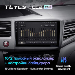 Штатная магнитола Teyes CC2 Plus 4/32 Honda Civic 9 FB FK FD (2011-2015)