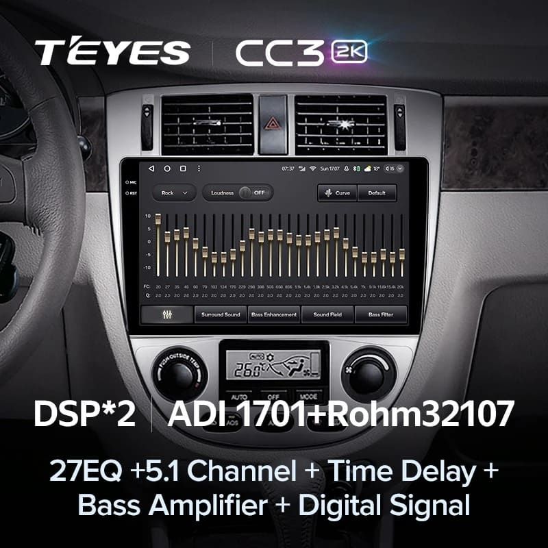 Штатная магнитола Teyes CC3 2K 6/128 Chevrolet Lacetti J200 (2004-2013) F2 Тип-A