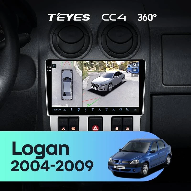 Штатная магнитола Teyes CC4 360 6/64 Renault Logan 1 (2004-2009)