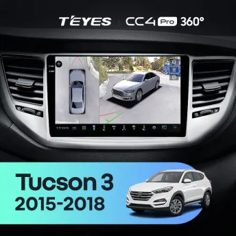 Штатная магнитола Teyes CC4 Pro 360 12/256 Hyundai Tucson 3 (2015-2018) Тип-B