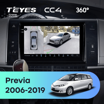 Штатная магнитола Teyes CC4 360 8/128 Toyota Previa XR50 (2006-2019)