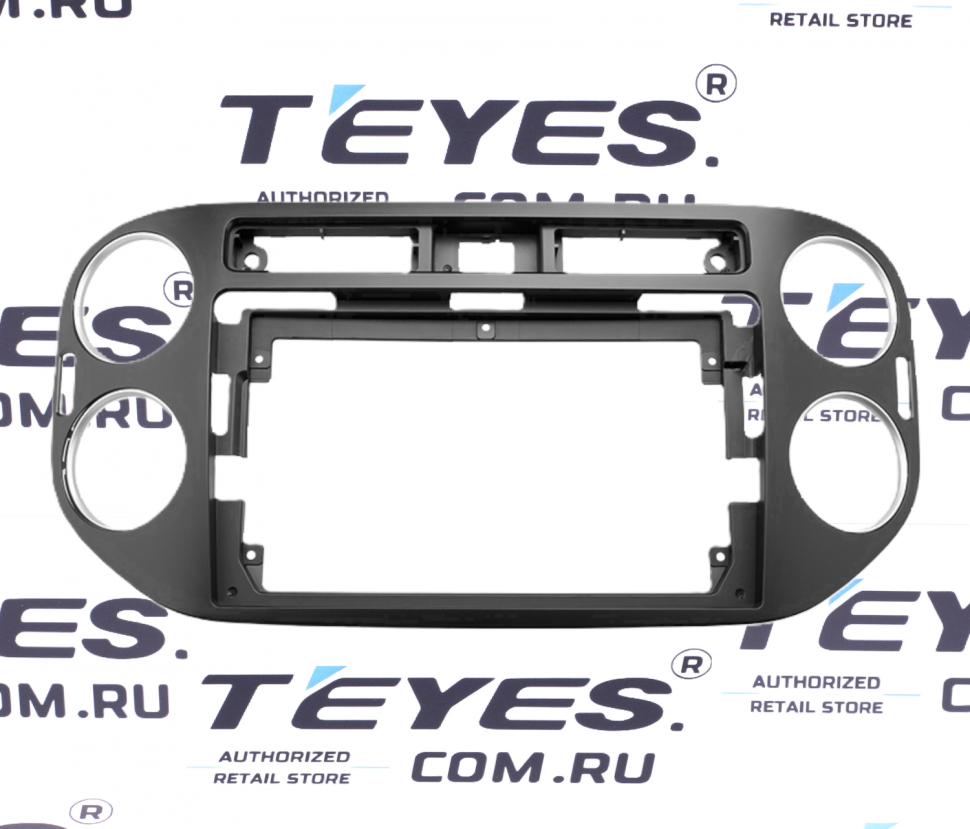 Переходная рамка Volkswagen Tiguan 1 NF (2011-2017) F1 чёрная рест (9")