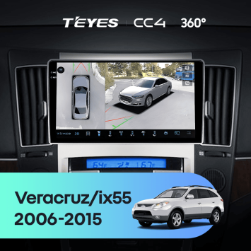 Штатная магнитола Teyes CC4 360 8/128 Hyundai ix55 (2006-2015)