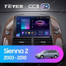 Штатная магнитола Teyes CC3 2K 360 6/128 Toyota Sienna 2 II XL20 (2003-2010)