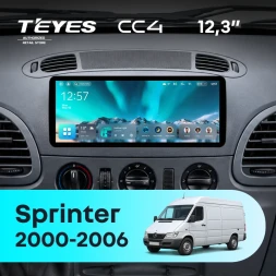 Штатная магнитола Teyes CC4 12.3" 8/128 Mercedes-Benz Sprinter (W903) (2000-2006)