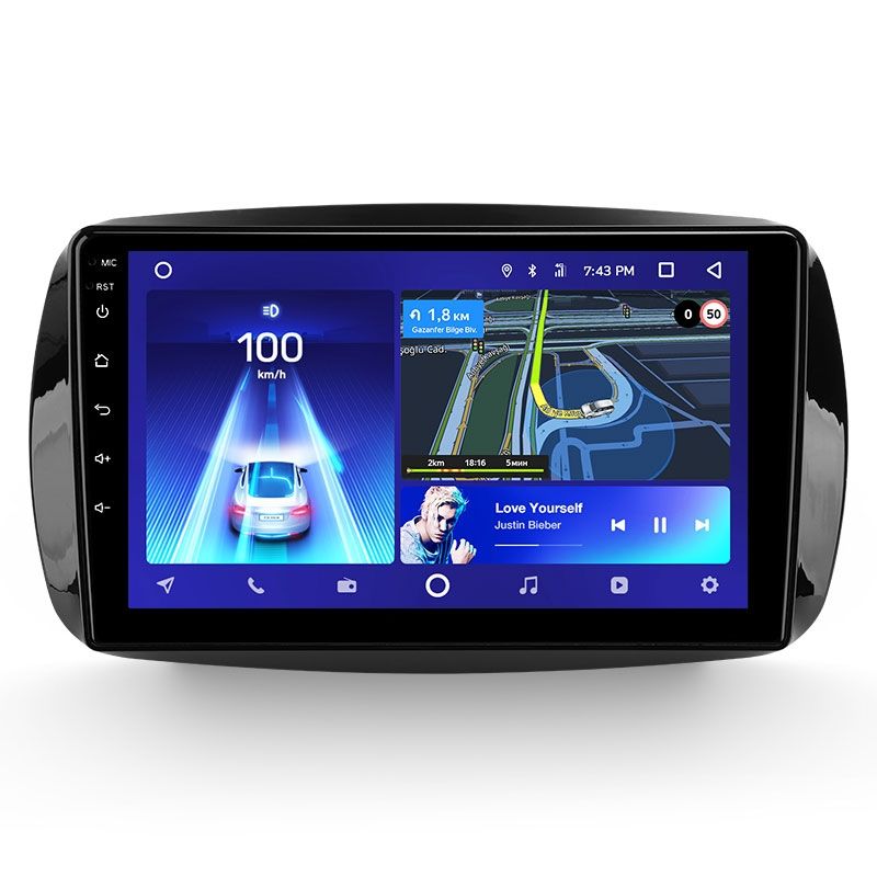 Переходная рамка Mercedes-Benz Smart Fortwo 3 C453 A453 W453 (2014-2020) (9&quot;)