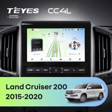 Штатная магнитола Teyes CC4L 6/64 Toyota Land Cruiser 200 (2015-2020) F2