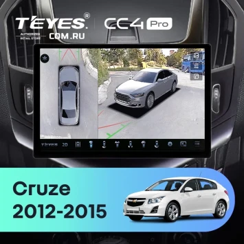 Штатная магнитола Teyes CC4 Pro 360 8/128 Chevrolet Cruze J300 J308 (2012-2015) F2 (11") (черная)