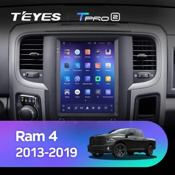 Штатная магнитола Tesla style Teyes TPRO 2 6/128 Dodge Ram 4 IV DJ DS (2013-2019) Тип-A