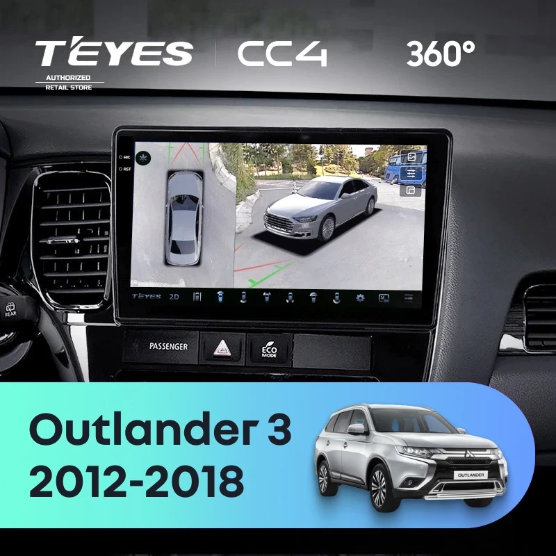 Штатная магнитола Teyes CC4 360 6/64 Mitsubishi Outlander 3 (2012-2018) Тип-A